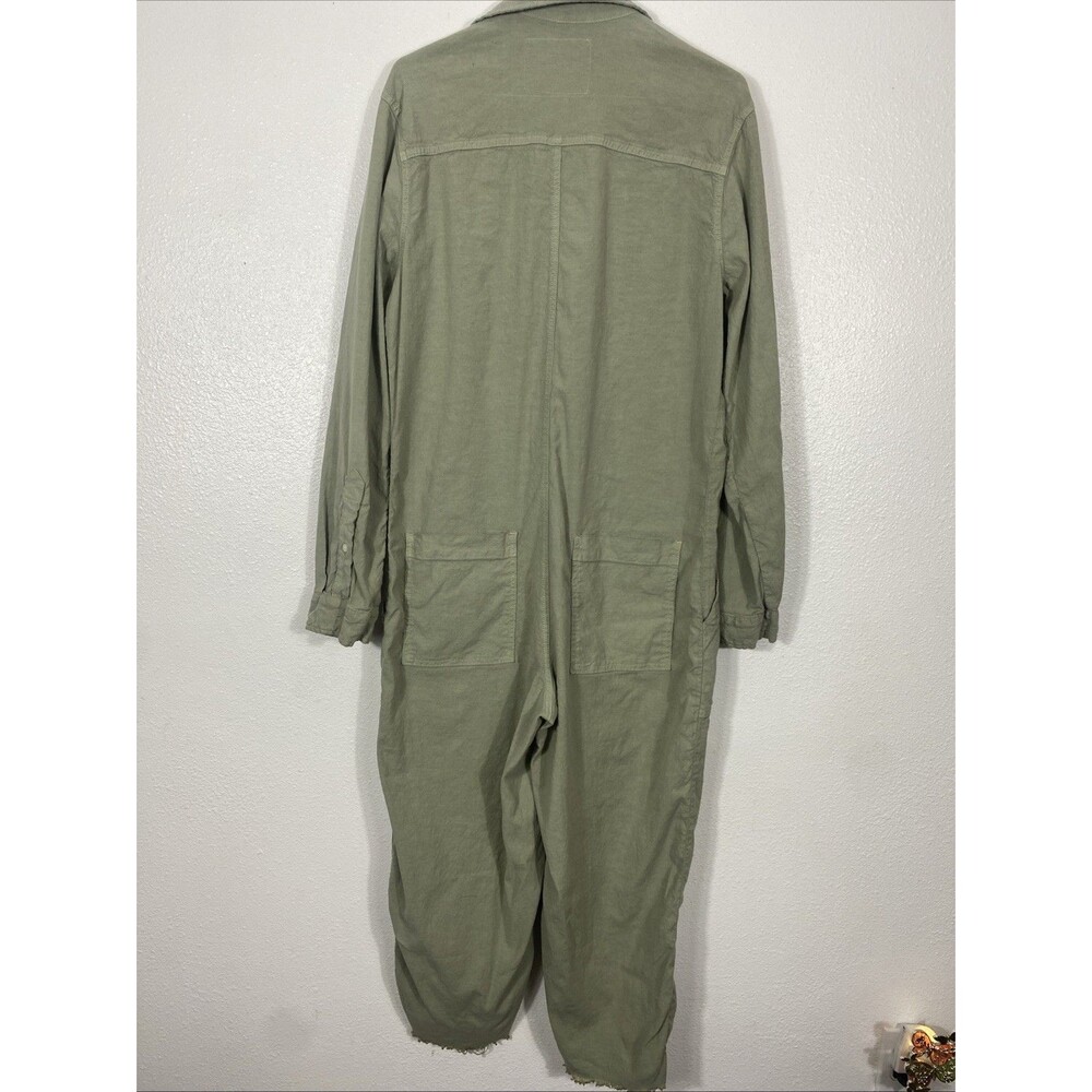 Frank & Eileen Northern Ireland Jumpsuit Sage Sz L Linen Blend Utility - Picture 7 of 16